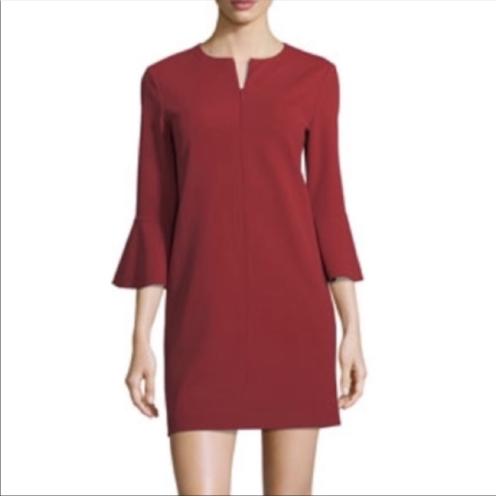 Deep Red Tibi Work Dress - Perfect for Spring - Picture 13 of 14